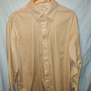 Haggar Men's Orange Cream Dress Shirt